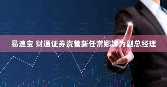 易速宝 财通证券资管新任常娜娜为副总经理